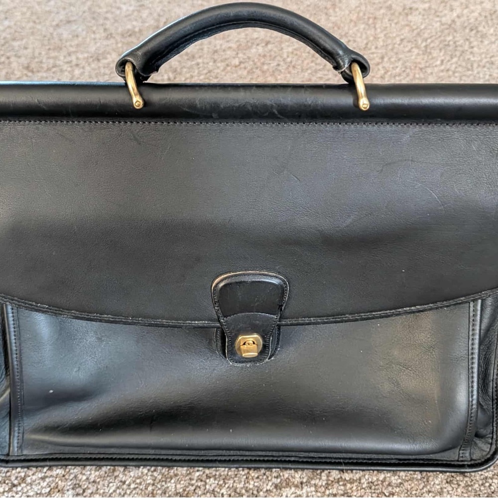 Coach 90s Black Beekman Leather Briefcase — Excellent condition! - Picture 3 of 8